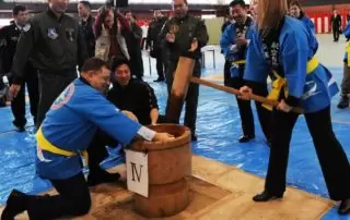Mochi Pounding in Japan
