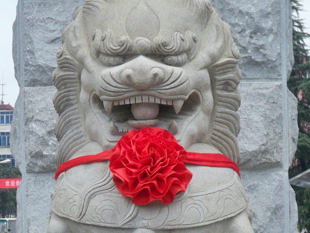 China Lion Statue