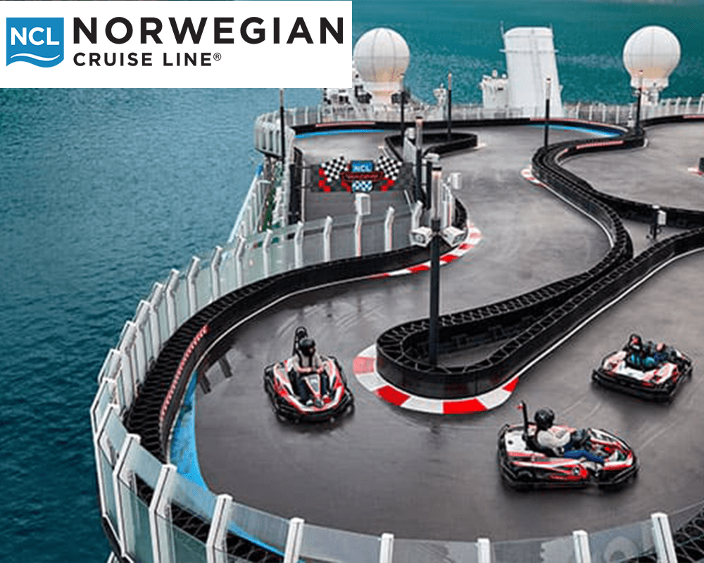NorwegainCruiseLine with racetrack on top deck_ logo